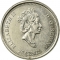 25 Cents 1999, KM# 347, Canada, Elizabeth II, Third Millennium, June, From Coast to Coast