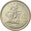 25 Cents 2004, KM# 628, Canada, Elizabeth II, 400th Anniversary of the First French Settlement, Saint Croix Island