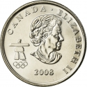25 Cents 2008, KM# 768, Canada, Elizabeth II, Vancouver 2010 Winter Olympics, Snowboarding