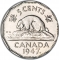 5 Cents 1946-1947, KM# 39a, Canada, George VI