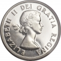 50 Cents 1953-1958, KM# 53, Canada, Elizabeth II