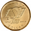 1 Dollar 2010, KM# 1046, Canada, Elizabeth II, 100th Anniversary of the Saskatchewan Roughriders