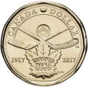 1 Dollar 2017, KM# 2313, Canada, Elizabeth II, 100th Anniversary of the Toronto Maple Leafs