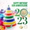 1 Dollar 2023, KM# 3293, Canada, Charles III, Happy Birthday, Birthday 5 coin gift card set