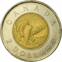 2 Dollars 2006, KM# 836, Canada, Elizabeth II, 10th Anniversary of the Toonie, Churchill