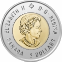 2 Dollars 2020, Canada, Elizabeth II, 100th Anniversary of Birth of Bill Reid