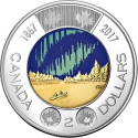 2 Dollars 2017, KM# 2323.1, Canada, Elizabeth II, 150th Anniversary of the Canadian Confederation, Dance of the Spirits