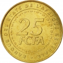 25 Francs 2006, KM# 20, Central African States
