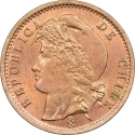 1/2 Centavo 1883-1894, KM# 148a, Chile