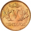 5 Centavos 1942-1966, KM# 206, Colombia