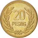 20 Pesos 1989-2003, KM# 282, Colombia