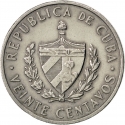 20 Centavos 1962-1968, KM# 31, Cuba