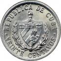 20 Centavos 1969-2021, KM# 35, Cuba