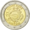 2 Euro 2012, KM# 97, Cyprus, 10th Anniversary of Euro Coins and Banknotes