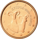1 Euro Cent 2008-2024, KM# 78, Cyprus