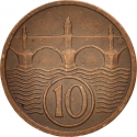 10 Haleru 1922-1938, KM# 3, Czechoslovakia