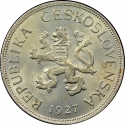 5 Korun 1925-1927, KM# 10, Czechoslovakia