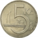 5 Korun 1937-1938, KM# 11a, Czechoslovakia