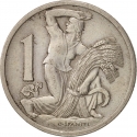 1 Koruna 1922-1938, KM# 4, Czechoslovakia