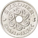 2 Kroner 1992-2023, KM# 874, Denmark, Margrethe II