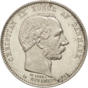2 Kroner 1888, KM# 799, Denmark, Christian IX, 25th Anniversary of the Reign of King Christian IX