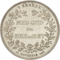 2 Kroner 1888, KM# 799, Denmark, Christian IX, 25th Anniversary of the Reign of King Christian IX