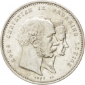 2 Kroner 1892, KM# 800, Denmark, Christian IX, 50th Wedding Anniversary of King Christian IX and Queen Louise