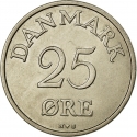 25 Øre 1948-1960, KM# 842, Denmark, Frederick IX