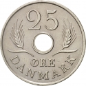 25 Øre 1966-1972, KM# 855, Denmark, Frederick IX