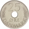 25 Øre 1973-1988, KM# 861, Denmark, Margrethe II