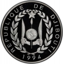 100 Francs 1994, KM# 32, Djibouti, Endangered Wildlife, Zebra