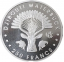250 Francs 2016-2019, KM# 44.1, Djibouti, Djibouti Waterbuck