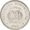25 Centavos 1989-1991, KM# 71, Dominican Republic