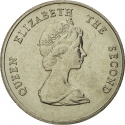 25 Cents 1981-2000, KM# 14, East Caribbean States, Elizabeth II