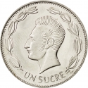 1 Sucre 1988-1990, KM# 89, Ecuador