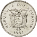 20 Sucres 1988-1991, KM# 94, Ecuador