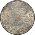 20 Qirsh 1884-1907, KM# 296, Egypt, Eyalet / Khedivate, Abdul Hamid II