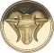 100 Pounds 1987, KM# 613, Egypt, Pharaonic Treasure / Ancient Egyptian Art, Golden Ram's-head Amulet