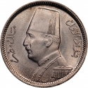 2 Qirsh 1929, KM# 348, Egypt, Fuad I