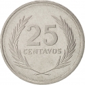 25 Centavos 1988-1999, KM# 157, El Salvador