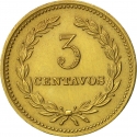 3 Centavos 1974, KM# 148, El Salvador