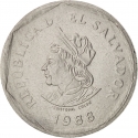 1 Colon 1988-1999, KM# 156, El Salvador