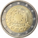 2 Euro 2015, KM# 76, Estonia, 30th Anniversary of the Flag of Europe