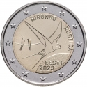 2 Euro 2023, KM# 108, Estonia, Estonian National Symbols, Barn Swallow