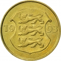 5 Krooni 1993, KM# 29, Estonia, 75th Anniversary of Independence