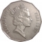 50 Cents 1986-1987, KM# 54, Fiji, Elizabeth II