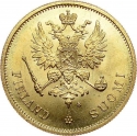 10 Markka 1878-1913, KM# 8, Finland, Grand Duchy, Alexander II, Nicholas II