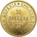 10 Markka 1878-1913, KM# 8, Finland, Grand Duchy, Alexander II, Nicholas II