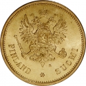 20 Markka 1878-1913, KM# 9, Finland, Grand Duchy, Alexander II, Alexander III, Nicholas II
