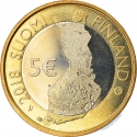 5 Euro 2018, KM# 279, Finland, Republic, Finnish National Landscapes, Archipelago Sea